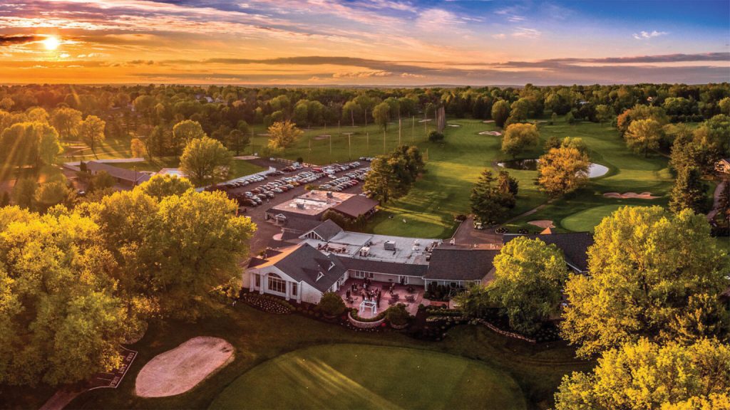 overhead view of the clubhouse