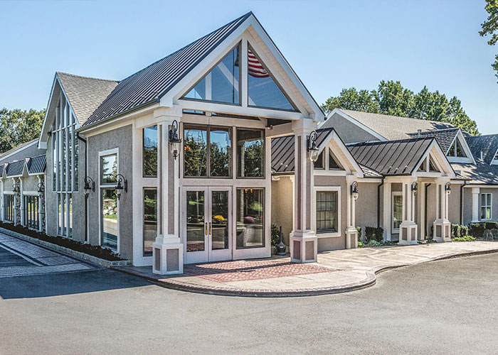 front of the clubhouse