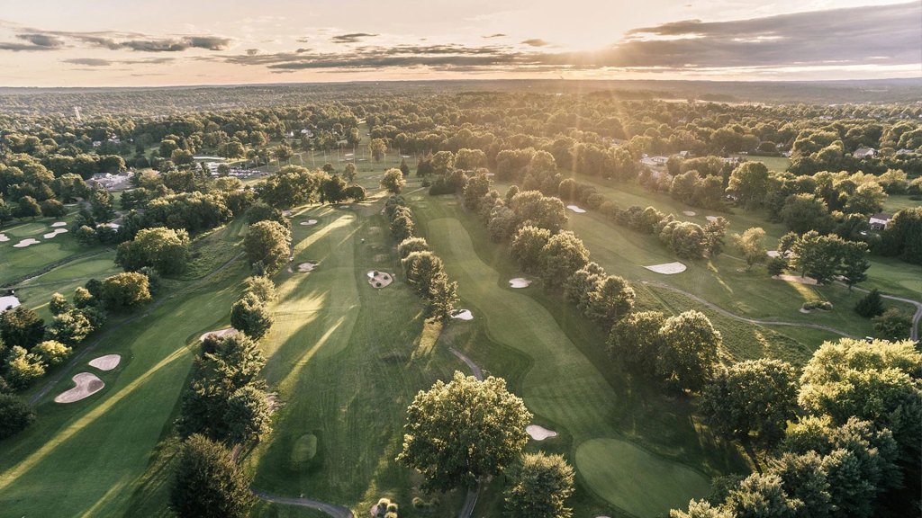 overhead view of the course