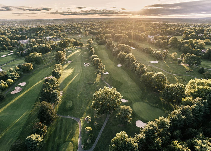 overhead view of the course